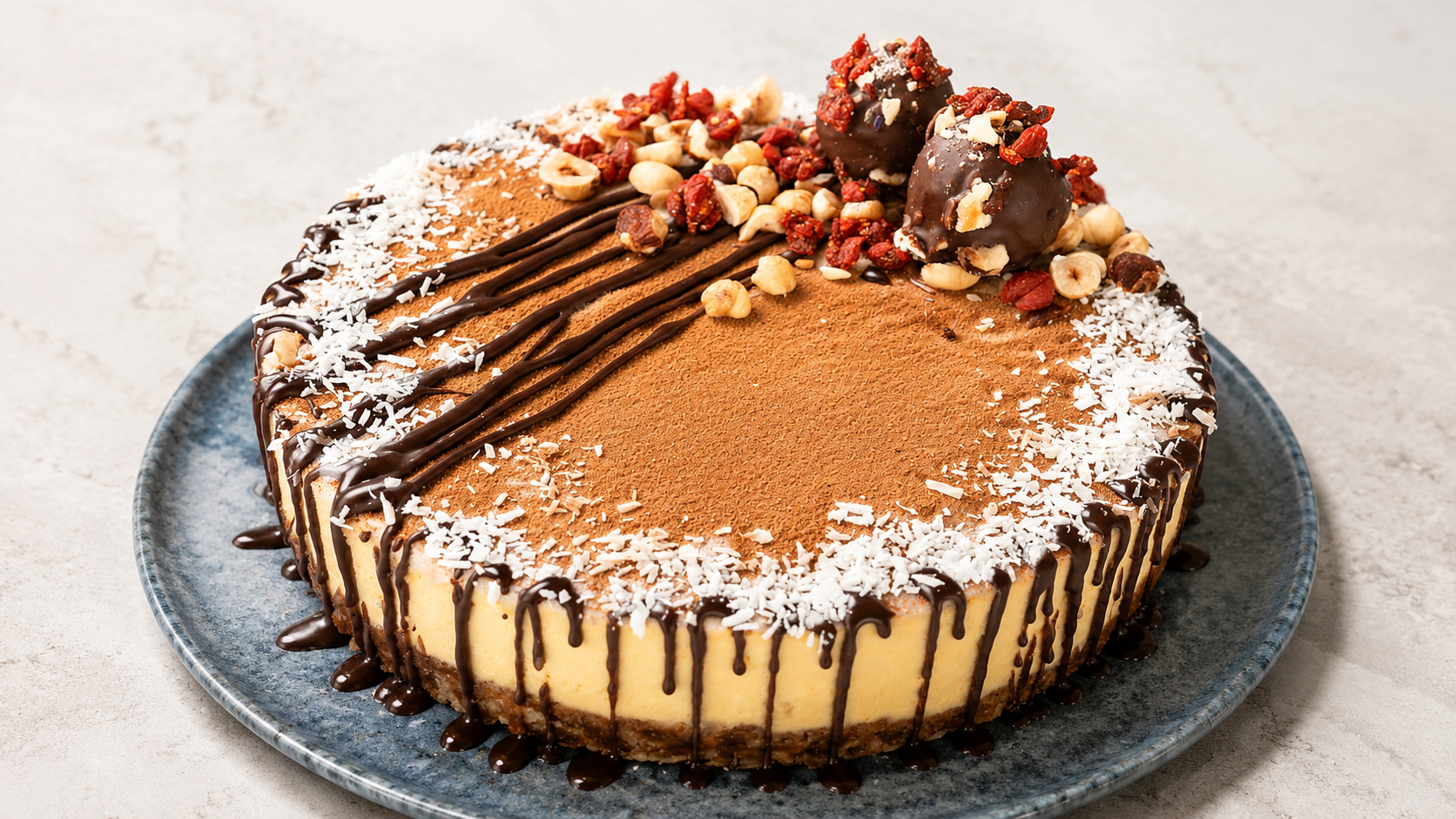 Raw cheesecake s Reishi a kurkumou