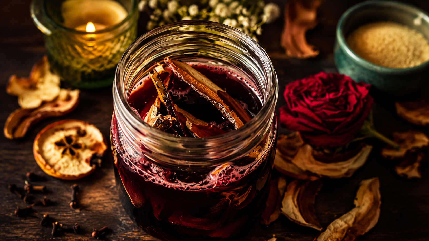 Červené víno s Reishi, šípky a Ashwagandhou